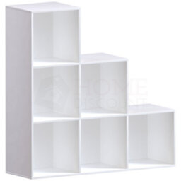 Lassic Vida Designs Durham White 6 Cube Staircase Storage Freestanding Bookcase Organiser Unit - thumbnail 7