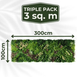 Artificial Plant Flower Living Wall Panels Realistic - 3Sq. M - Indoor / Outdoor - Interlocking Non Repeating Pattern - thumbnail 2
