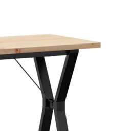 Berkfield Dining Table Y-Frame 80X50X75.5 Cm Solid Wood Pine And Steel - thumbnail 7