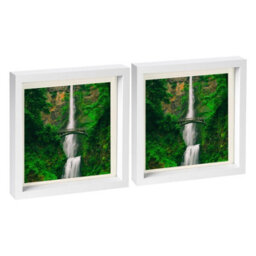 "Nicola Spring 10 X 10"" Photo Frames - Ivory Mount 3D Photo Frame Picture Frame Box Portrait Display Case & Spacer 8 X 8"" Mount X2" - thumbnail 1
