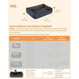 Large Dog Sofa Bed, Linen-Look Pet Lounger With Removable Cover And Anti-Slip Base For Big Dogs, Dark Grey - thumbnail 2