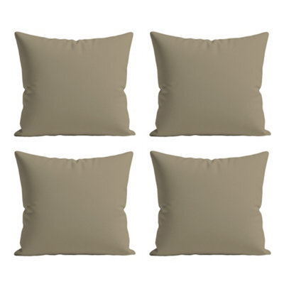 Waterproof Outdoor Garden Cushion Covers Patio Cushion Cover Cases Square Pack Of 4 Beige 45Cm X 45Cm - image 1