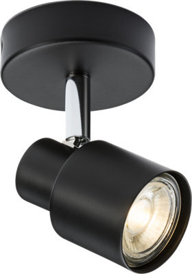 Luminosa Lighting Luminosa Gu10 Single Spotlight - Matt Black 230V Ip20 50W - image 1