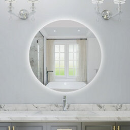 Probaty Bathrooms Bathroom Led Mirror 900X900mm Round With Dimmable Backlit Illuminated, Anti-Fog Ip45 Rated, Wall Mounted,touch Sensor - thumbnail 1
