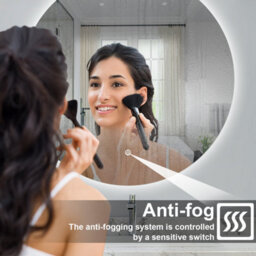 Probaty Bathrooms Bathroom Led Mirror 900X900mm Round With Dimmable Backlit Illuminated, Anti-Fog Ip45 Rated, Wall Mounted,touch Sensor - thumbnail 3