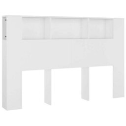 Vidaxl Headboard Cabinet White 160X18.5X104.5 Cm Headboard Cabinets - thumbnail 1