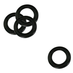 Neel Blue 42mm Platic Eyelets, Black Grommet Rings For Curtains & Drapes, Backdrop, 10Pcs - thumbnail 1