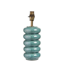 Loops Elegant Ocean Spray Ceramic Table Lamp Base With Aged Brass Finish For Modern Interiors