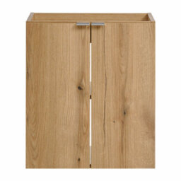 Heze Furniture Dove 2 Door Bathroom Cabinet Vanity Unit With Built-In Basin 50Cm In Evoke Oak - thumbnail 4