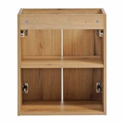 Heze Furniture Dove 2 Door Bathroom Cabinet Vanity Unit With Built-In Basin 50Cm In Evoke Oak - thumbnail 5