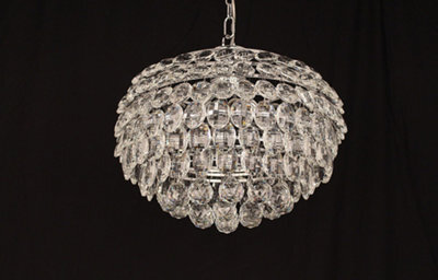 Luminosa Lighting Luminosa Adaliz 4 Light Chrome Ceiling Crystal Pendant