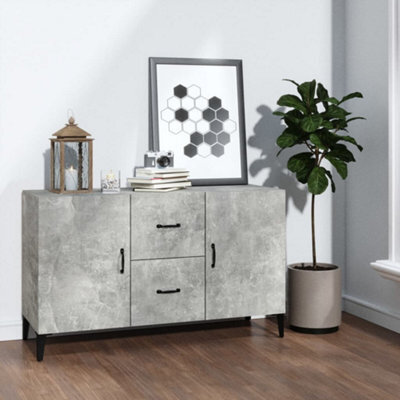 Berkfield Sideboard Concrete Grey 100X36X60 Cm Engineered Wood - image 1
