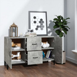 Berkfield Sideboard Concrete Grey 100X36X60 Cm Engineered Wood - thumbnail 3