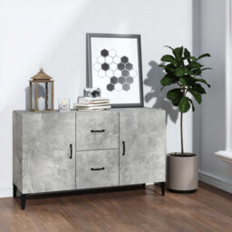 Berkfield Sideboard Concrete Grey 100X36X60 Cm Engineered Wood - thumbnail 1