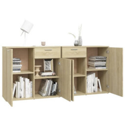 Vidaxl Sideboard Sonoma Oak 160X36X75 Cm Engineered Wood - thumbnail 4