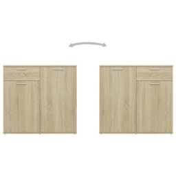 Vidaxl Sideboard Sonoma Oak 160X36X75 Cm Engineered Wood - thumbnail 5