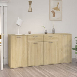 Vidaxl Sideboard Sonoma Oak 160X36X75 Cm Engineered Wood