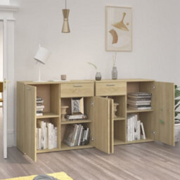 Vidaxl Sideboard Sonoma Oak 160X36X75 Cm Engineered Wood - thumbnail 3