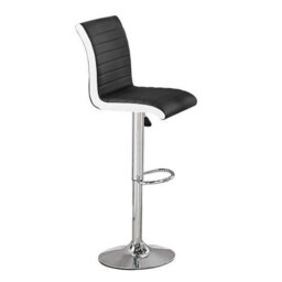 Furniture in Fashion Parini White Gloss Bar Table 4 Ritz Black White Stools - thumbnail 3