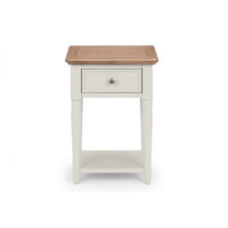 Ashfield Grey Lacquered Lamp Table With 1 Drawer - thumbnail 4