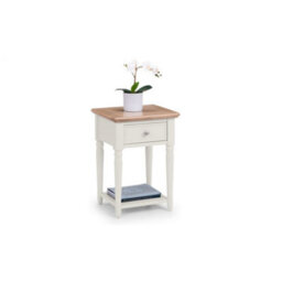 Ashfield Grey Lacquered Lamp Table With 1 Drawer - thumbnail 3