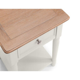 Ashfield Grey Lacquered Lamp Table With 1 Drawer - thumbnail 9