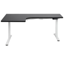 Beliani Electric Adjustable Corner Desk Destines Black/ White 160 Cm 109 Cm Left Hand - thumbnail 4