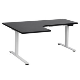 Beliani Electric Adjustable Corner Desk Destines Black/ White 160 Cm 109 Cm Left Hand - thumbnail 6