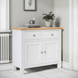 Farro White Small Sideboard Fully Assembled - By Roseland Furniture - thumbnail 3