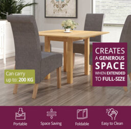Hallowood Furniture Waverly Oak Small Folding Table - thumbnail 4