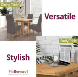 Hallowood Furniture Waverly Oak Small Folding Table - thumbnail 6