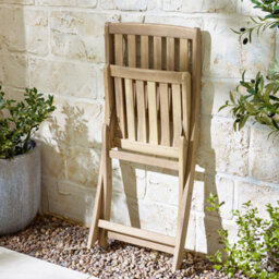 Furniturebox Hamburg Solid Wood Folding Garden Chairs - Teak Stain Wooden Garden Dining Chairs,  Outdoor / Patio Dining Chairs X2 - thumbnail 4