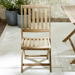 Furniturebox Hamburg Solid Wood Folding Garden Chairs - Teak Stain Wooden Garden Dining Chairs,  Outdoor / Patio Dining Chairs X2 - thumbnail 2