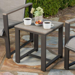 Xample Sunvilla Helio 3 Piece Bistro Set With Cover Aluminium Garden Chairs & Table, Phifertex Sling, Grey Outdoor Seating - thumbnail 5