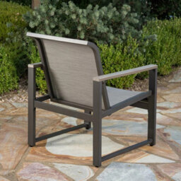 Xample Sunvilla Helio 3 Piece Bistro Set With Cover Aluminium Garden Chairs & Table, Phifertex Sling, Grey Outdoor Seating - thumbnail 7