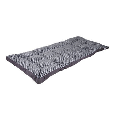 Living And Home Single Size Black And White Check Hotel Quality Quilted Mattress Topper - image 1
