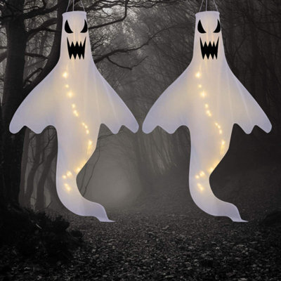Accessotech 2 Led Ghost Lanterns Decorative Lighting For Seasonal Indoor And Outdoor Use