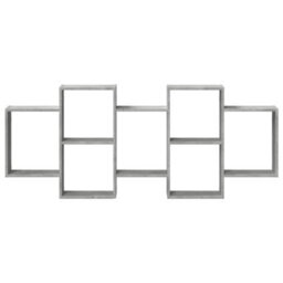 Berkfield Wall Shelf Concrete Grey 159X18X65 Cm Engineered Wood - thumbnail 4