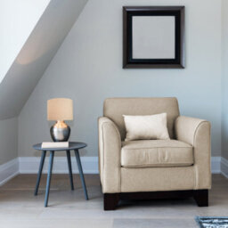 Happy Homewares Contemporary And Sleek Taupe Textured 10 Linen Fabric Drum Lamp Shade 60W Max - thumbnail 4