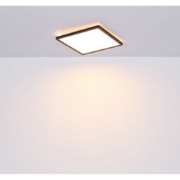 Luminosa Lighting Luminosa Sapana 42Cm Square Flush Ceiling Light Black Ip44 Led 3000K - thumbnail 8