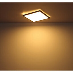 Luminosa Lighting Luminosa Sapana 42Cm Square Flush Ceiling Light Black Ip44 Led 3000K - thumbnail 7