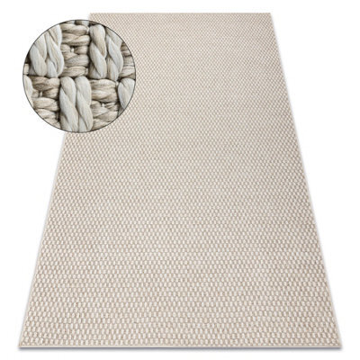 RugsX Carpet Origi 3555 Cream - Flat-Woven Sisal String 136X190 Cm - image 1