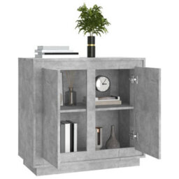Vidaxl Sideboard Concrete Grey 80X34X75 Cm Engineered Wood - thumbnail 4