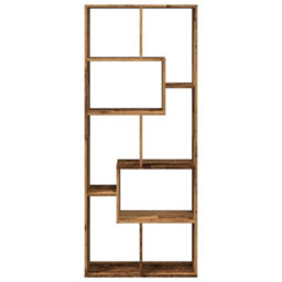 Berkfield Room Divider Bookcase Old Wood 67X25X161.5 Cm Engineered Wood - thumbnail 5