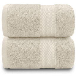 Gc Gaveno Cavailia 2Pk Miami Bath Sheet 90X140 Cream 700 Gsm Quick Drying & Super Absorbent Bath Sheet Set