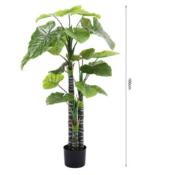Living And Home Artificial Plant House Plant Indoor Plant Fake Tropical Tree In Black Pot 160 Cm - thumbnail 6