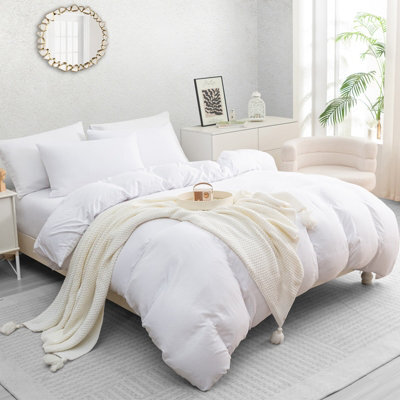 Lazzaro Luxury Prewashed Microfiber Super King Duvet Cover Set Durable Reversible Bedding Sets With Secure Zipper Closure - image 1