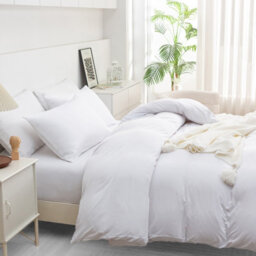 Lazzaro Luxury Prewashed Microfiber Super King Duvet Cover Set Durable Reversible Bedding Sets With Secure Zipper Closure - thumbnail 4