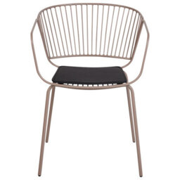 Beliani Set Of 2 Dining Chairs Rigby Metal Beige - thumbnail 5