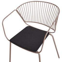 Beliani Set Of 2 Dining Chairs Rigby Metal Beige - thumbnail 7